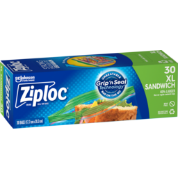 Photo of Ziploc® Sandwich Xl Bag 30 Pack 