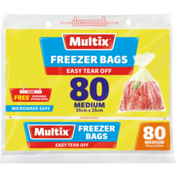 Photo of Multix Freezer Bags Medium 80 Pack 