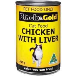Photo of Black & Gold Cat Food Chicken Liver