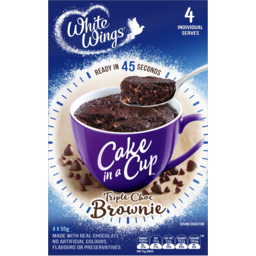 Photo of White Wings Triple Choc Brownie Cake In A Cup 4 Pack 220g