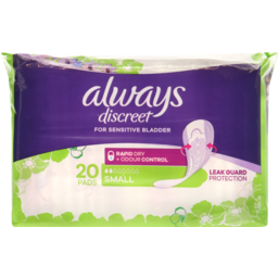 Photo of Always Discreet Small 20 Pads For Bladder Leaks And Adult Incontinence 