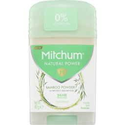 Photo of Mitchum Natural Power Bamboo Powder Deodorant Coconut 40g