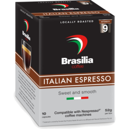 Photo of Brasilia Italian Espresso Coffee Capsules 10 Pack 52g
