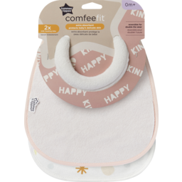 Photo of Tommee Tippee Milk Feeding Bibs, Comfeefit, Super Soft And Extra Absorbent, Adjustable And Reversible, Oexo-Tex Approved Material, Pack Of 2, Colours 