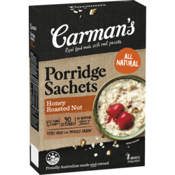 Photo of Carman's Honey Roasted Nut Gourmet Porridge Sachets 8x40g