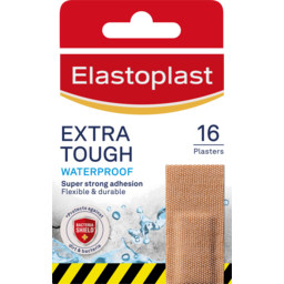 Photo of Elastoplast Extra Tough Waterproof Super Strong Adhesion Plasters 16 Pack