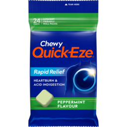 Photo of Quick-Eze Chewy Tablets Peppermint 3pk 120g