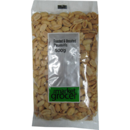 Photo of The Market Grocer Peanuts Roasted & Unsalted 500gm