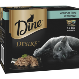 Photo of Dine Desire With Pure Tuna Whitemeat Cat Food 6x85g