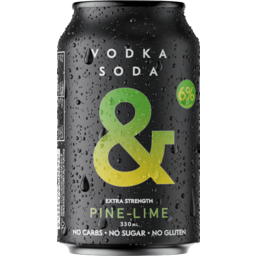 Photo of Ampersand Vodka Soda & Pine Lime 6% Can 330ml 4pk