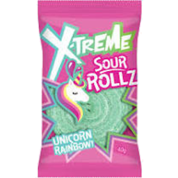 Photo of Xtreme Sour Rollz Strawberry 40g