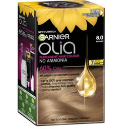 Photo of Garnier Olia 8.0 Blonde Permanent Hair Colour No Ammonia, 60% Oils
