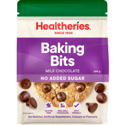 Photo of Healtheries Baking Bits Chocolate 200g