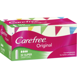 Photo of Carefree Original Tampons Super 32 Pack 