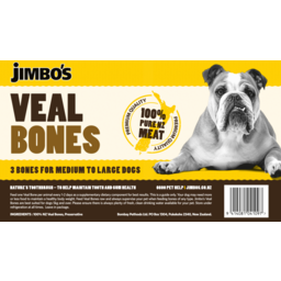 Photo of Jimbo's Pet Food Natural Veal Bones 3 Pack