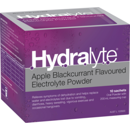 Photo of Hydralyte Electrolyte Powder Apple Blackcurrant Flavoured 10 Pack