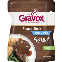 Photo of Gravox Pepper Steak Liquid Finishing Sauce Family Pack 250g