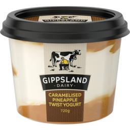Photo of Gippsland Dairy Caramelised Pineapple Twist Yogurt 720g