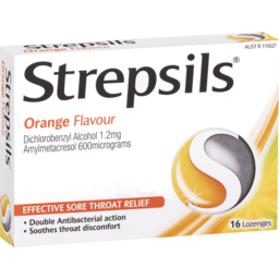 Photo of Strepsils Sore Throat Relief Orange 16 Pack 