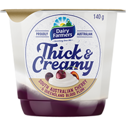 Photo of Dairy Farmers Yoghurt Thick & Creamy Cherry & Plum 140gm
