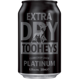 Photo of Tooheys Extra Dry Platinum Can 330ml