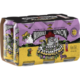 Photo of Brookvale Union Vodka Passionfruit 6 X 330ml Cans 