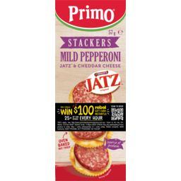 Photo of Primo Stackers Pepperoni, Cheese & Jatz Crackers