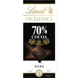 Photo of Lindt Excellence 70% Cocoa Dark Chocolate 100g 100g