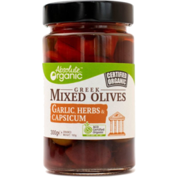 Photo of Absolute Organic Olives Mixed Garlic Herb 300g