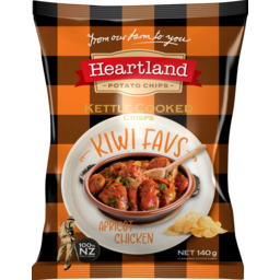 Photo of Heartland Potato Chips Kiwi Favs Kettle Cooked Apricot Chicken