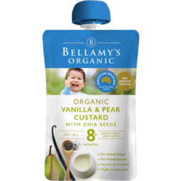 Photo of Bellamys Organic Custard Vanilla & Pear