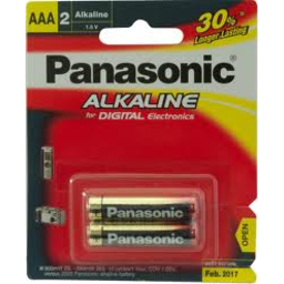 Photo of Panasonic Batteries AAA Alkaline Battery 2 Pack