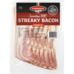 Photo of Dorsogna Smokey BBQ Streaky Bacon 200gm