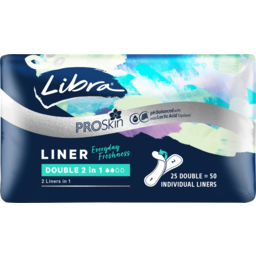 Photo of Libra Double 2 In 1 Everyday Freshness Panty Liners 25 Pack