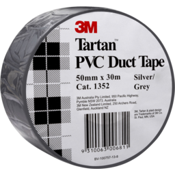 Photo of Tartan Pvc Duct Tape Silver/Grey, 50mm X , 1352