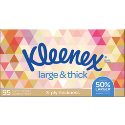 Photo of Kleenex Facial Tissue Large & Thick Silk Touch 95pk