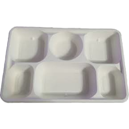 Photo of Sugarcane 6 Compartment Plate 20pc