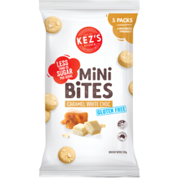 Photo of Kez's Kitchen Gluten Free Lunchbox Mini Bites Caramel White Choc 5 Pack 125g 125g