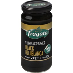Photo of Fragata Olives Stoneless Black Hojiblanca Extra Large 230g
