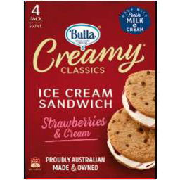 Photo of Bulla Creamy Classics Sandwich Strawberry 4pk