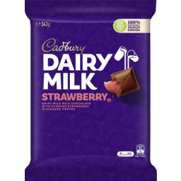 Photo of Cadbury Dairy Milk Chocolate Strawberry Large Block 343g 343g