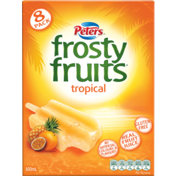 Photo of Peters Frosty Fruits Tropical Ice Blocks 8 Pack 600ml