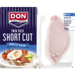 Photo of Don® Short Cut Bacon Rindless Twin 750g