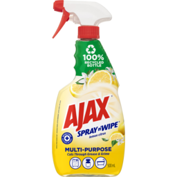 Photo of Ajax Spray N' Wipe Multi-Purpose Antibacterial Disinfectant Cleaner Trigger Surface Spray Lemon Citrus 500ml