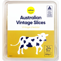 Photo of Value Vintage Cheese Slices 500g