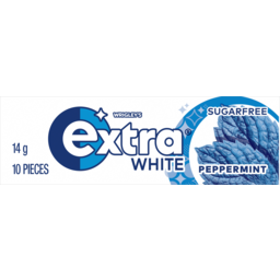 Photo of Extra White Peppermint Sugar Free Gum 10pc Pack 14g