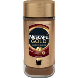 Photo of Nescafe Gold Short Black Instant Coffee 100g 9g