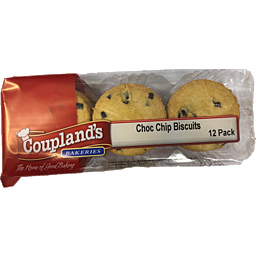 Photo of Couplands Biscuits Chocolate Chip 12 Pack