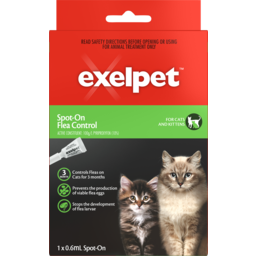 Photo of Exelpet Spot On Flea Control Cat/Kitten 0.6ml