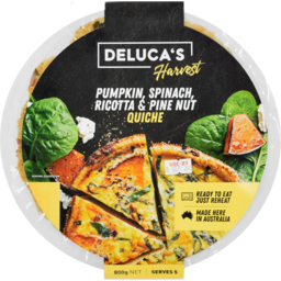 Photo of Deluca's Pumpkin & Spinach Quiche